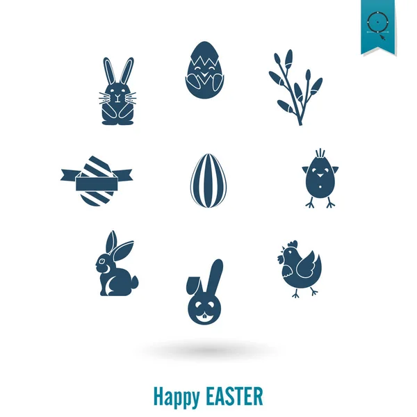 Celebration Easter Icons — Stock Vector