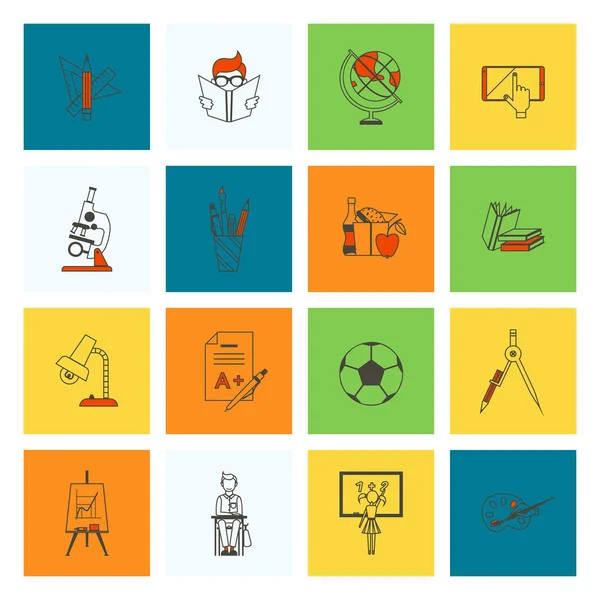 School and Education Icons — Stock Vector