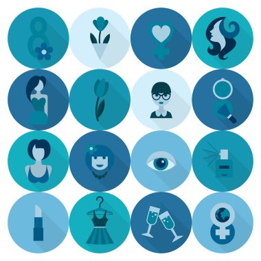 Kadının gün Icon Set