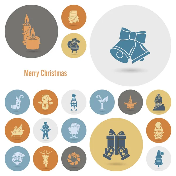 Collezione Icone Natale e Inverno — Vettoriale Stock