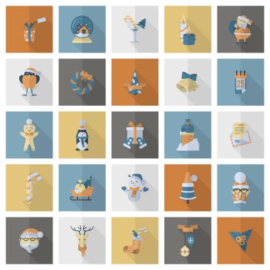 Noel ve Kış simgeleri koleksiyonu