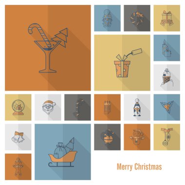 Noel ve Kış simgeleri koleksiyonu