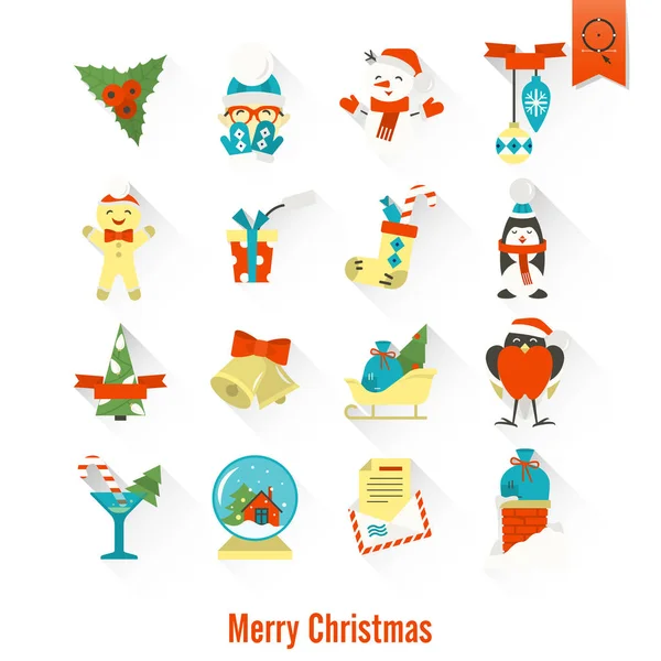 Christmas and Winter Icons Collection — Stock Vector