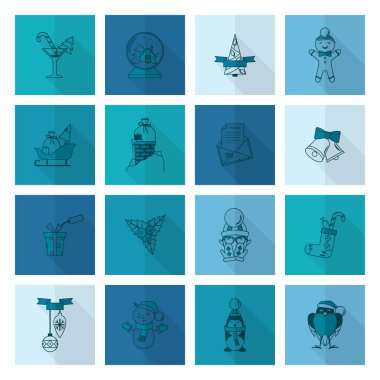 Noel ve Kış simgeleri koleksiyonu