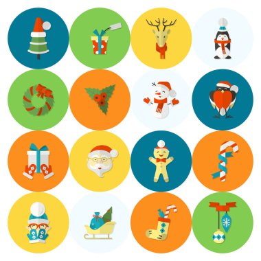 Noel ve Kış simgeleri koleksiyonu