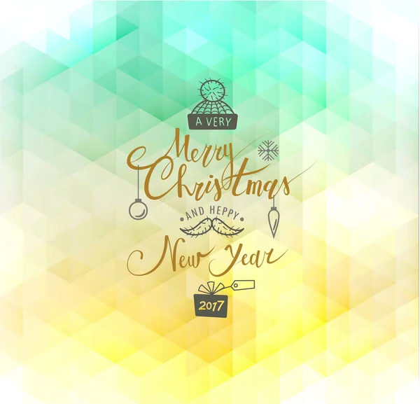 Merry Christmas and Happy New Year. Lettering. Vector — Stock Vector