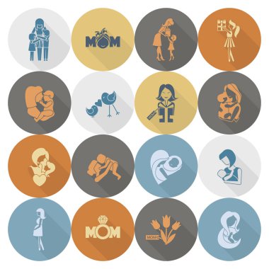 Mutlu anneler günü simgeler
