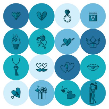 mutlu Sevgililer günü simgeler