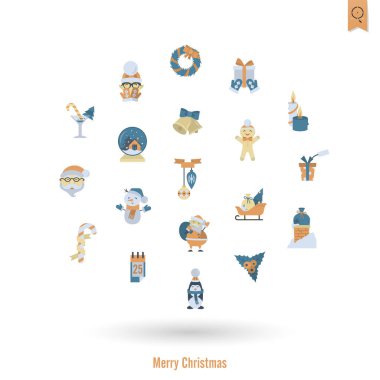 Noel ve Kış simgeleri koleksiyonu