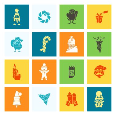 Noel ve Kış simgeleri koleksiyonu