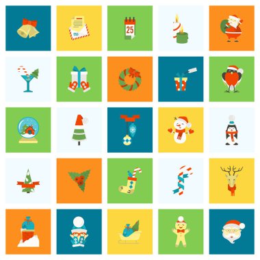 Noel ve Kış simgeleri koleksiyonu