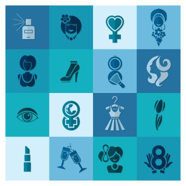 Kadının gün Icon Set