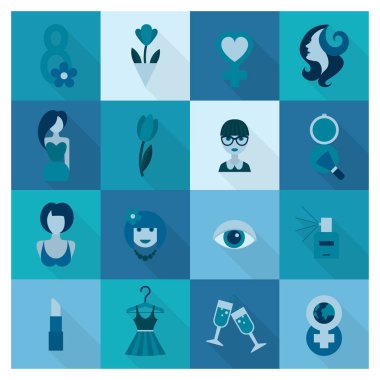 Kadının gün Icon Set