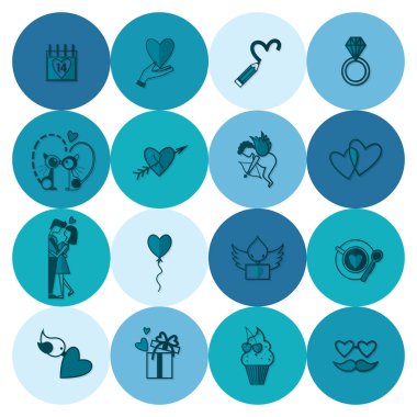 mutlu Sevgililer günü simgeler