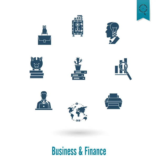 Ikona biznesu i finansów — Wektor stockowy
