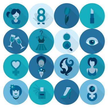 Kadının gün Icon Set