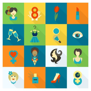 Kadının gün Icon Set