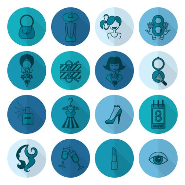 Kadının gün Icon Set