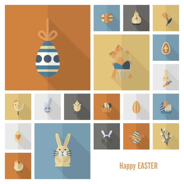 Celebration Easter Icons — Stock Vector