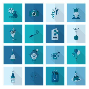 Mutlu doğum günü Icons set