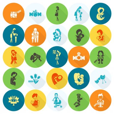 Mutlu anneler günü simgeler