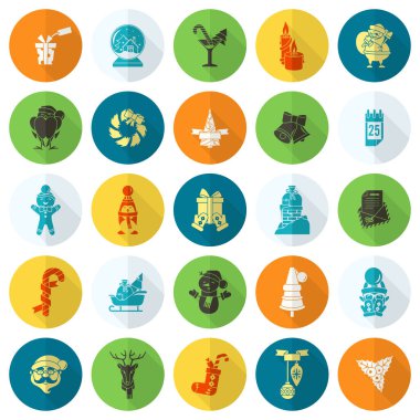 Noel ve Kış simgeleri koleksiyonu