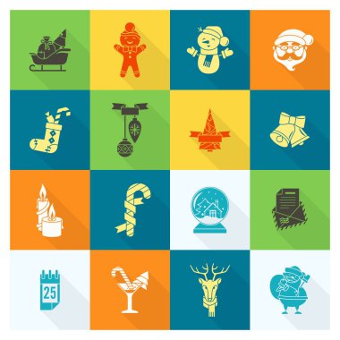 Noel ve Kış simgeleri koleksiyonu