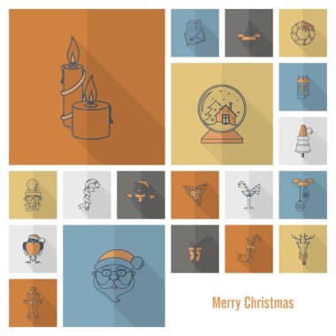 Noel ve Kış simgeleri koleksiyonu