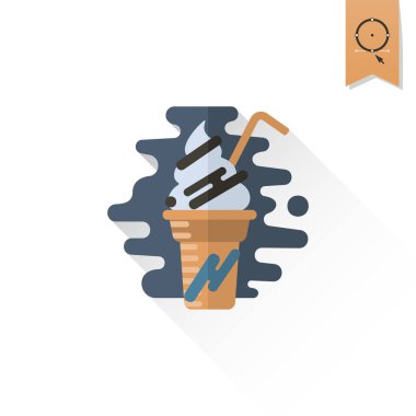 Milk Shake. Modern düz simgesi