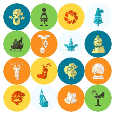 Noel ve Kış simgeleri koleksiyonu