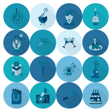 Mutlu doğum günü Icons set