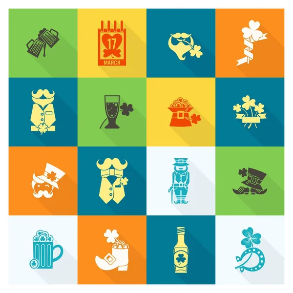 Set de iconos del día de San Patricio — Vector de stock