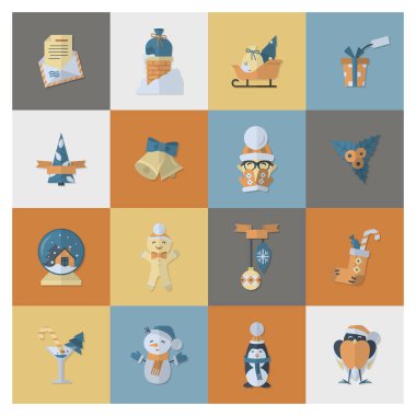 Noel ve Kış simgeleri koleksiyonu