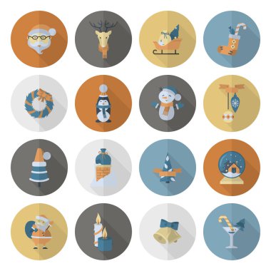 Noel ve Kış simgeleri koleksiyonu