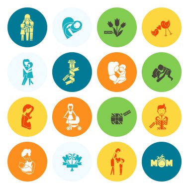 Mutlu anneler günü simgeler