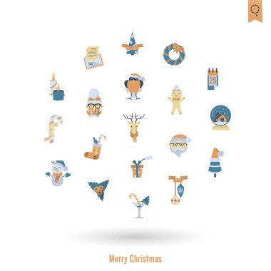 Noel ve Kış simgeleri koleksiyonu