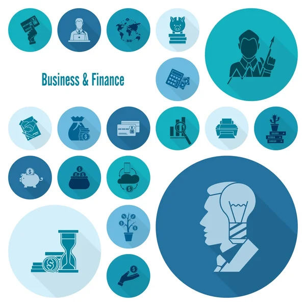 Business and Finance Icon Set — Stock Vector