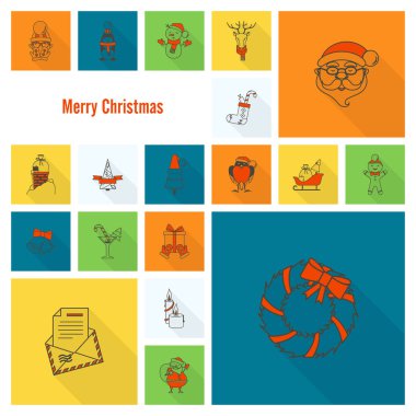 Noel ve Kış simgeleri koleksiyonu