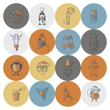 Noel ve Kış simgeleri koleksiyonu