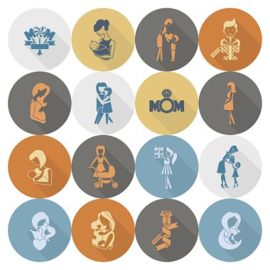 Mutlu anneler günü simgeler