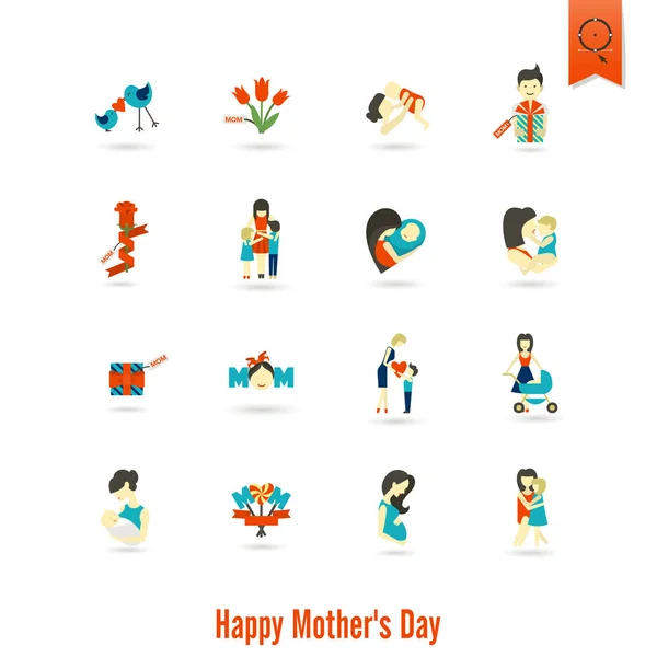 Щасливі матері день іконки — стоковий вектор