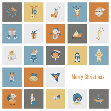 Noel ve Kış simgeleri koleksiyonu