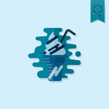 Milk Shake. Modern düz simgesi