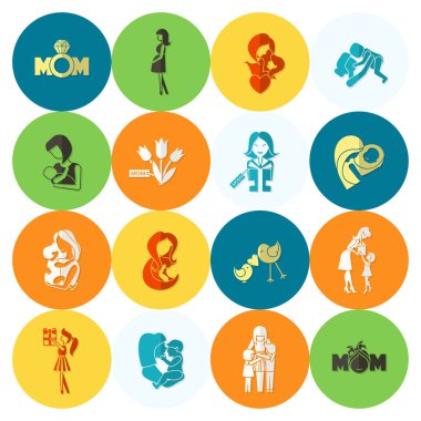Mutlu anneler günü simgeler