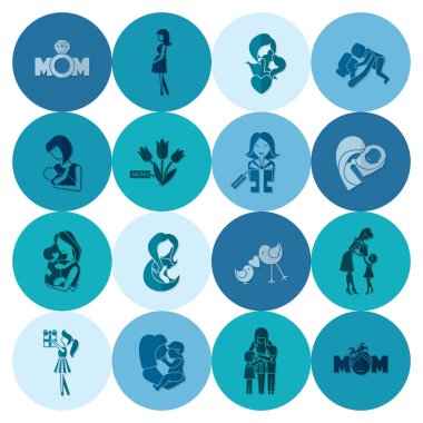 Mutlu anneler günü simgeler