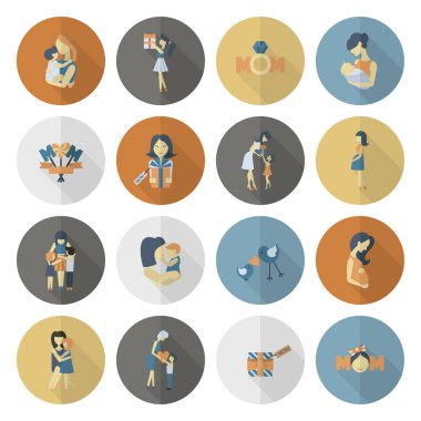 Mutlu anneler günü simgeler