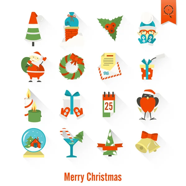 Christmas and Winter Icons Collection — Stock Vector