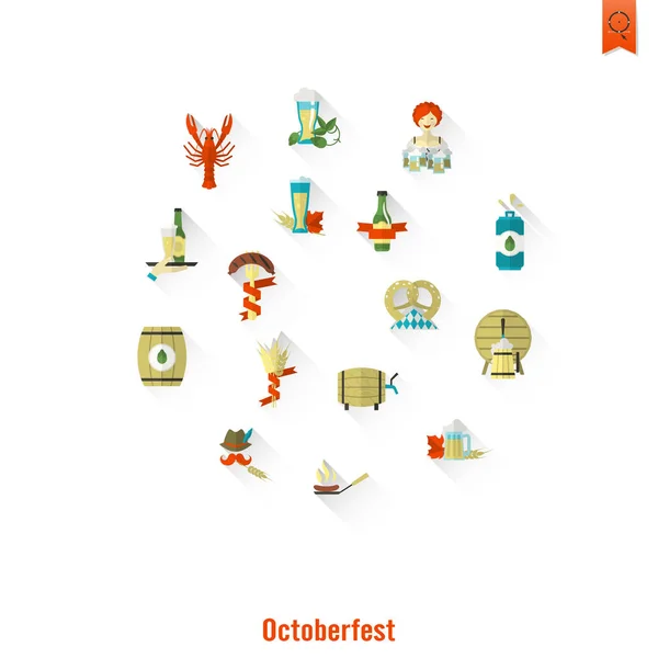Φεστιβάλ μπύρας oktoberfest — Διανυσματικό Αρχείο