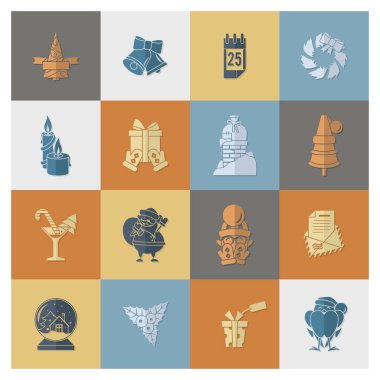 Noel ve Kış simgeleri koleksiyonu