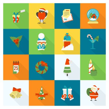 Noel ve Kış simgeleri koleksiyonu